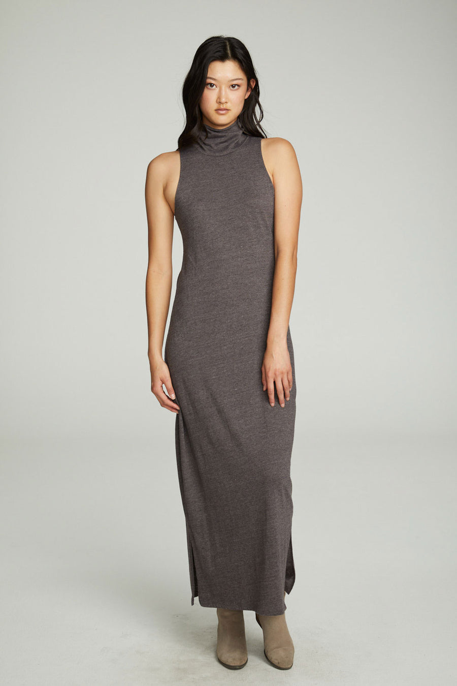 Turtle Neck Tank Maxi Dress With Side Slits WOMENS chaserbrand
