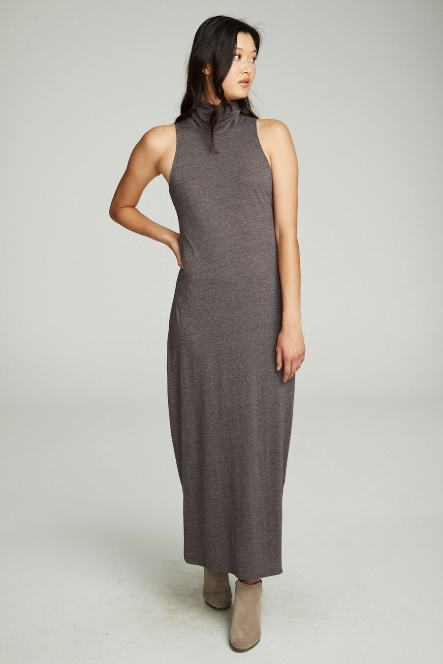 Turtle Neck Tank Maxi Dress With Side Slits WOMENS chaserbrand