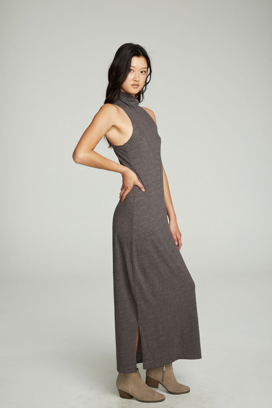 Turtle Neck Tank Maxi Dress With Side Slits WOMENS chaserbrand