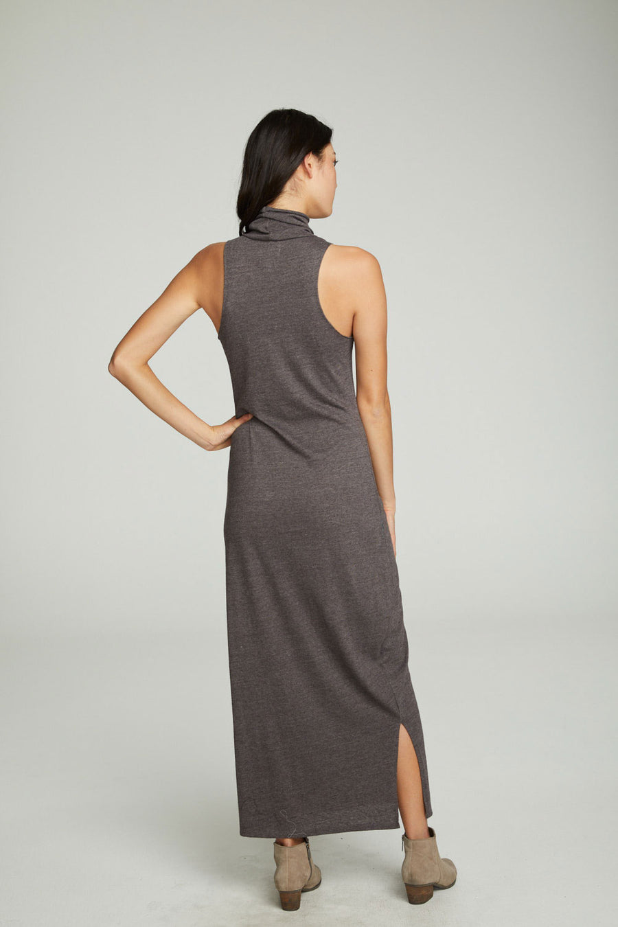 Turtle Neck Tank Maxi Dress With Side Slits WOMENS chaserbrand
