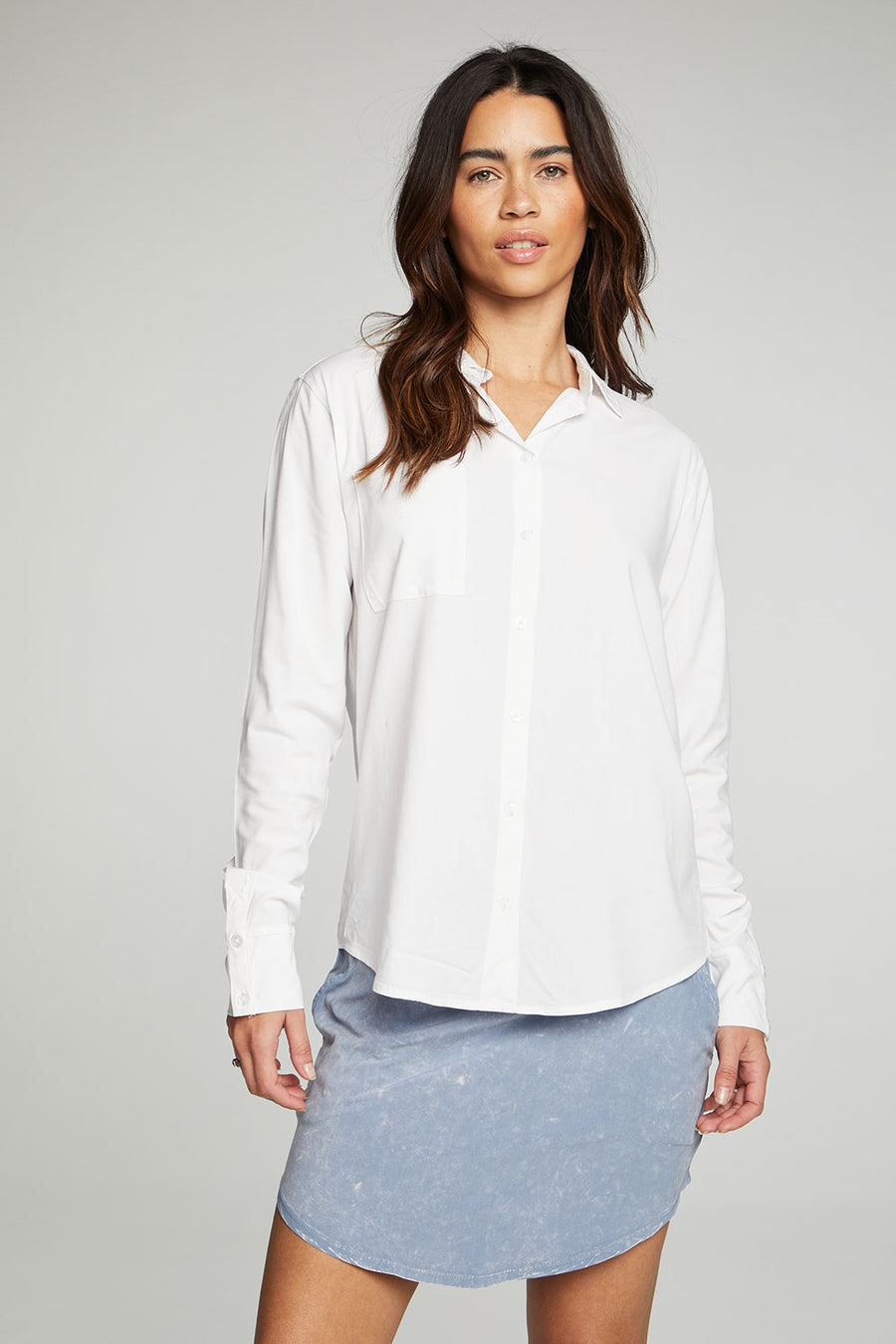 Button Down Long Sleeve Shirt WOMENS chaserbrand