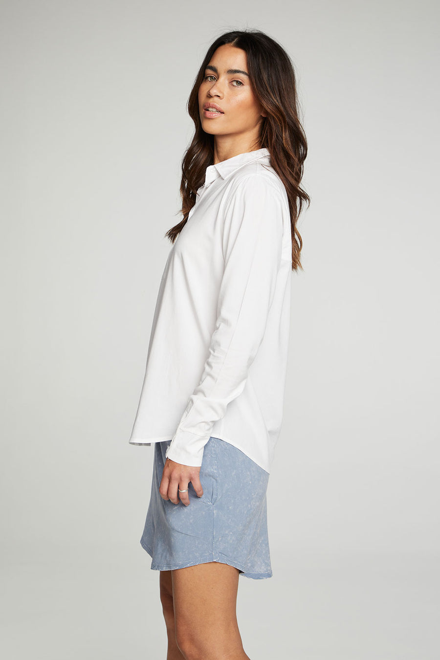 Button Down Long Sleeve Shirt WOMENS chaserbrand