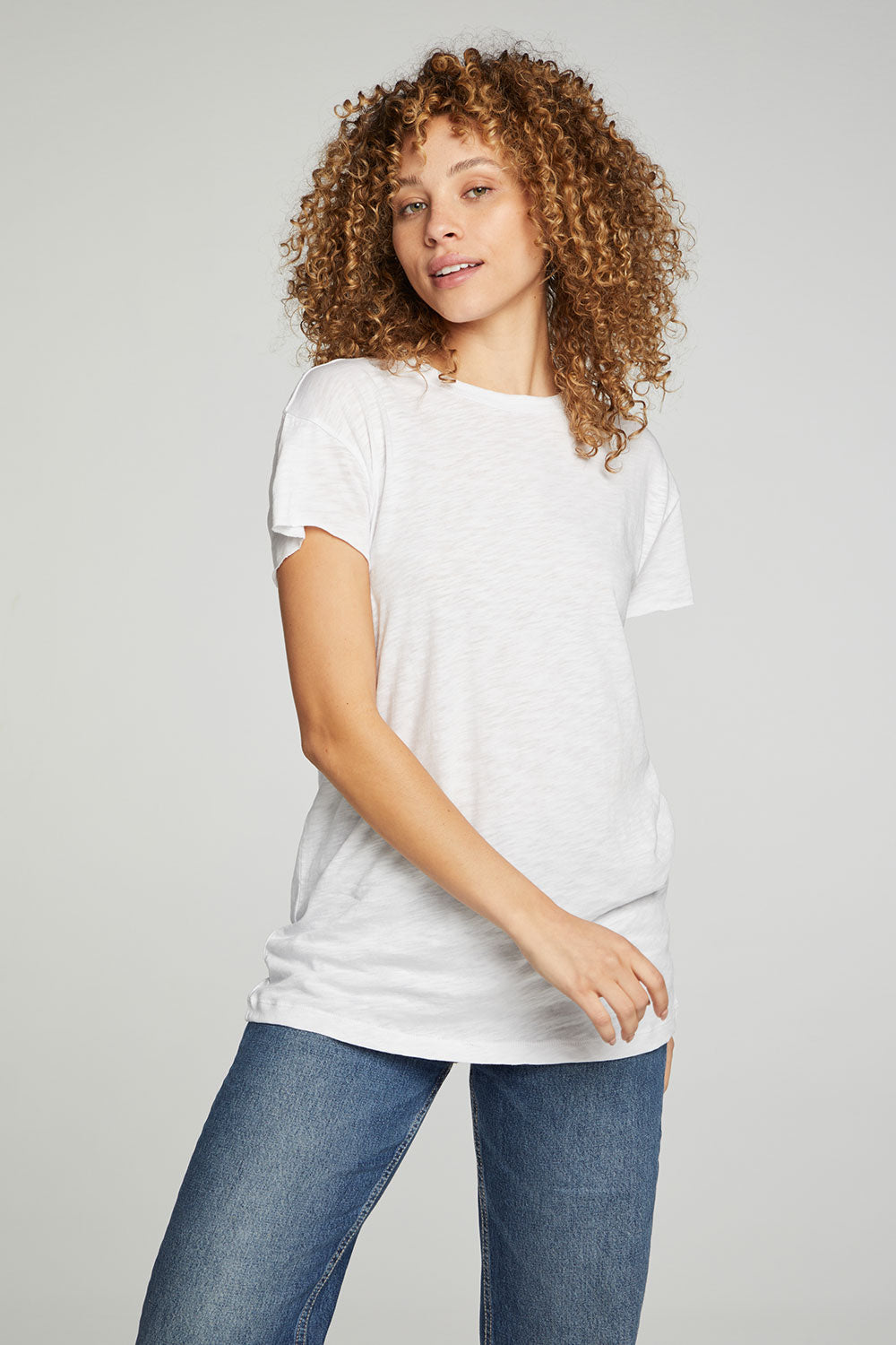 Cap Sleeve Crew Neck Tee WOMENS chaserbrand