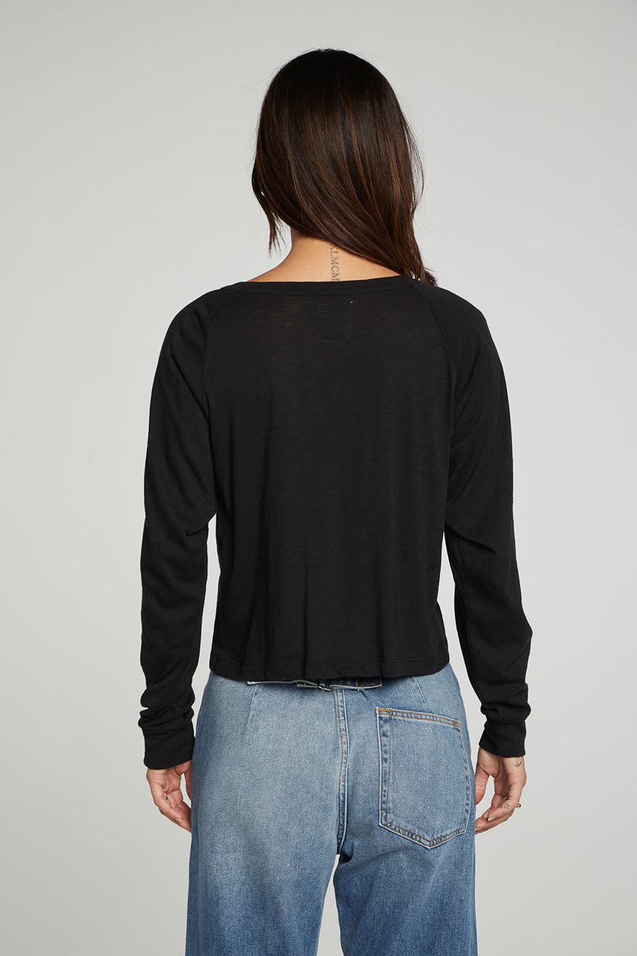 Long Sleeve Snap Front Raglan Tee WOMENS chaserbrand