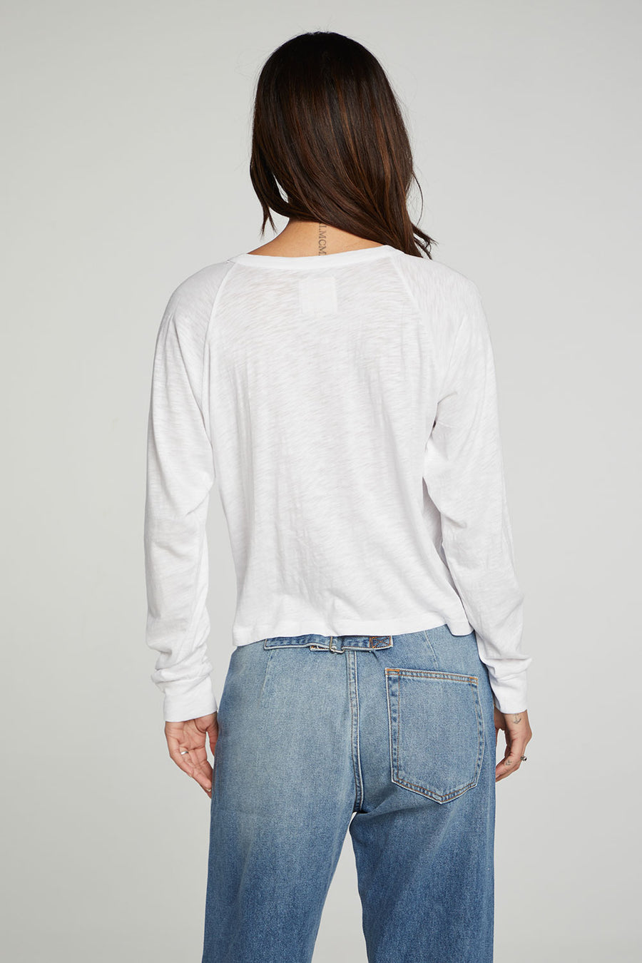 Long Sleeve Snap Front Raglan Tee WOMENS chaserbrand