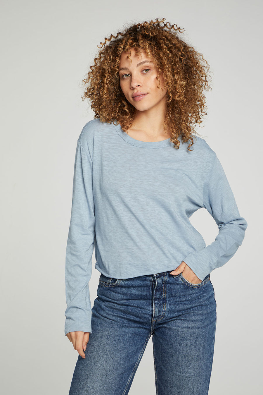 Long Sleeve Cropped Tee WOMENS chaserbrand