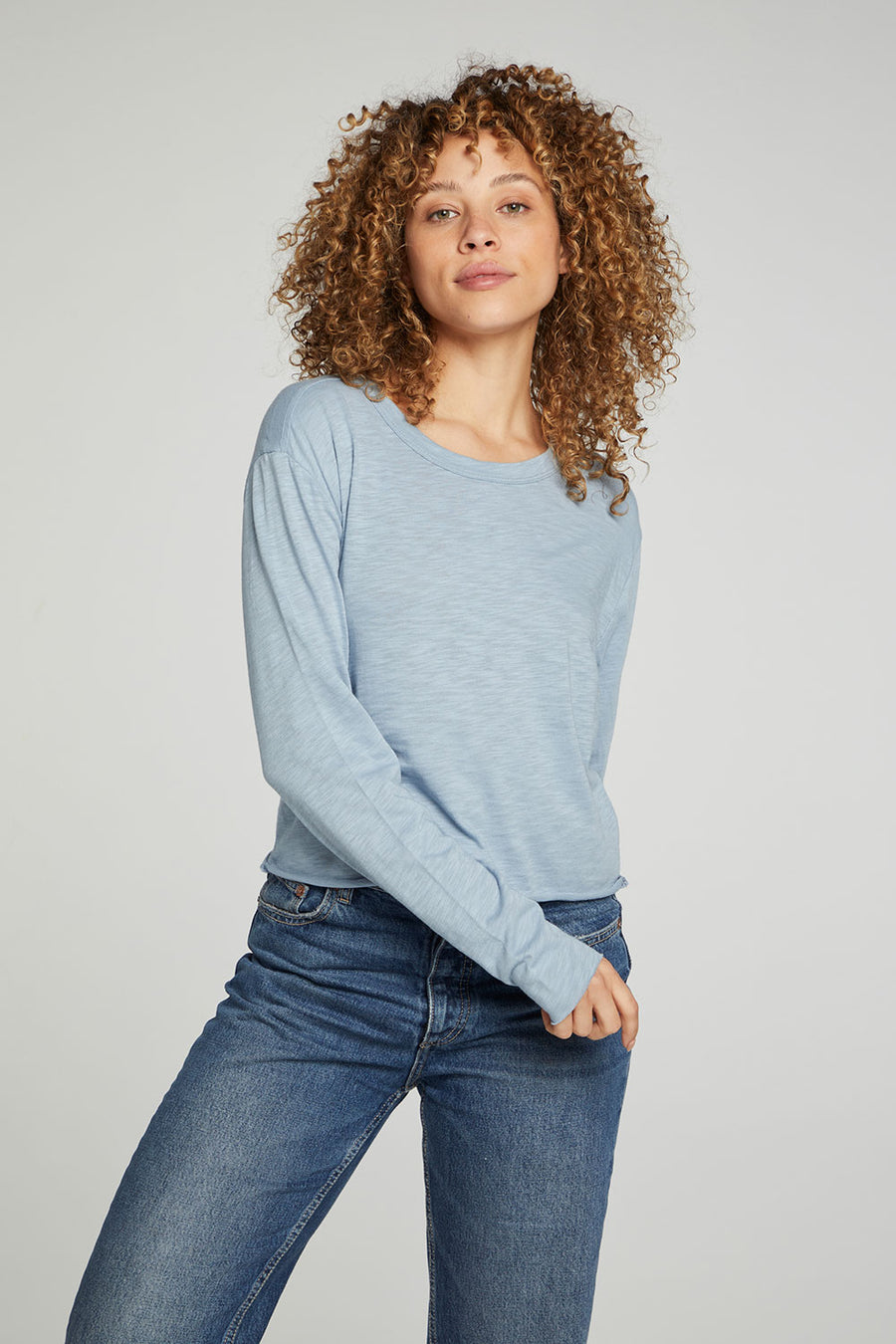 Long Sleeve Cropped Tee WOMENS chaserbrand