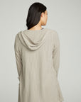 Hooded Open Duster Cardigan With Pockets WOMENS chaserbrand