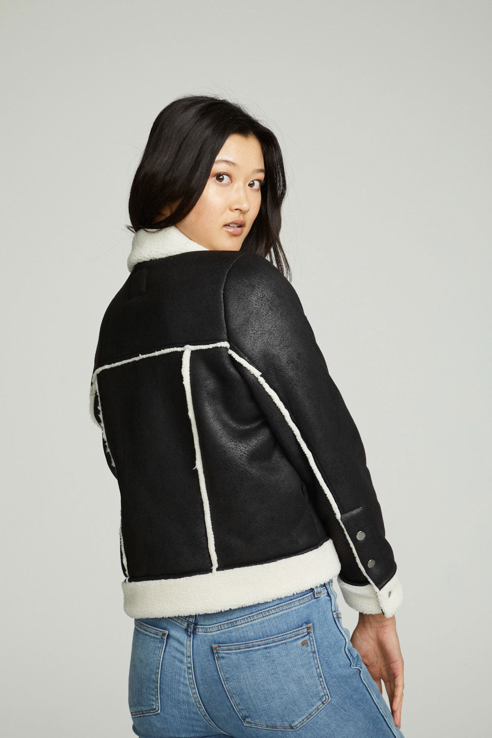 Shearling Trucker Jacket WOMENS chaserbrand