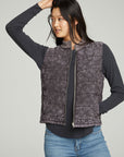 Quilted Mock Neck Puffer Vest WOMENS chaserbrand