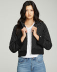 Cropped Hooded Jacket With Rib WOMENS chaserbrand