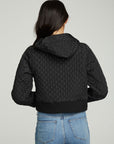 Cropped Hooded Jacket With Rib WOMENS chaserbrand