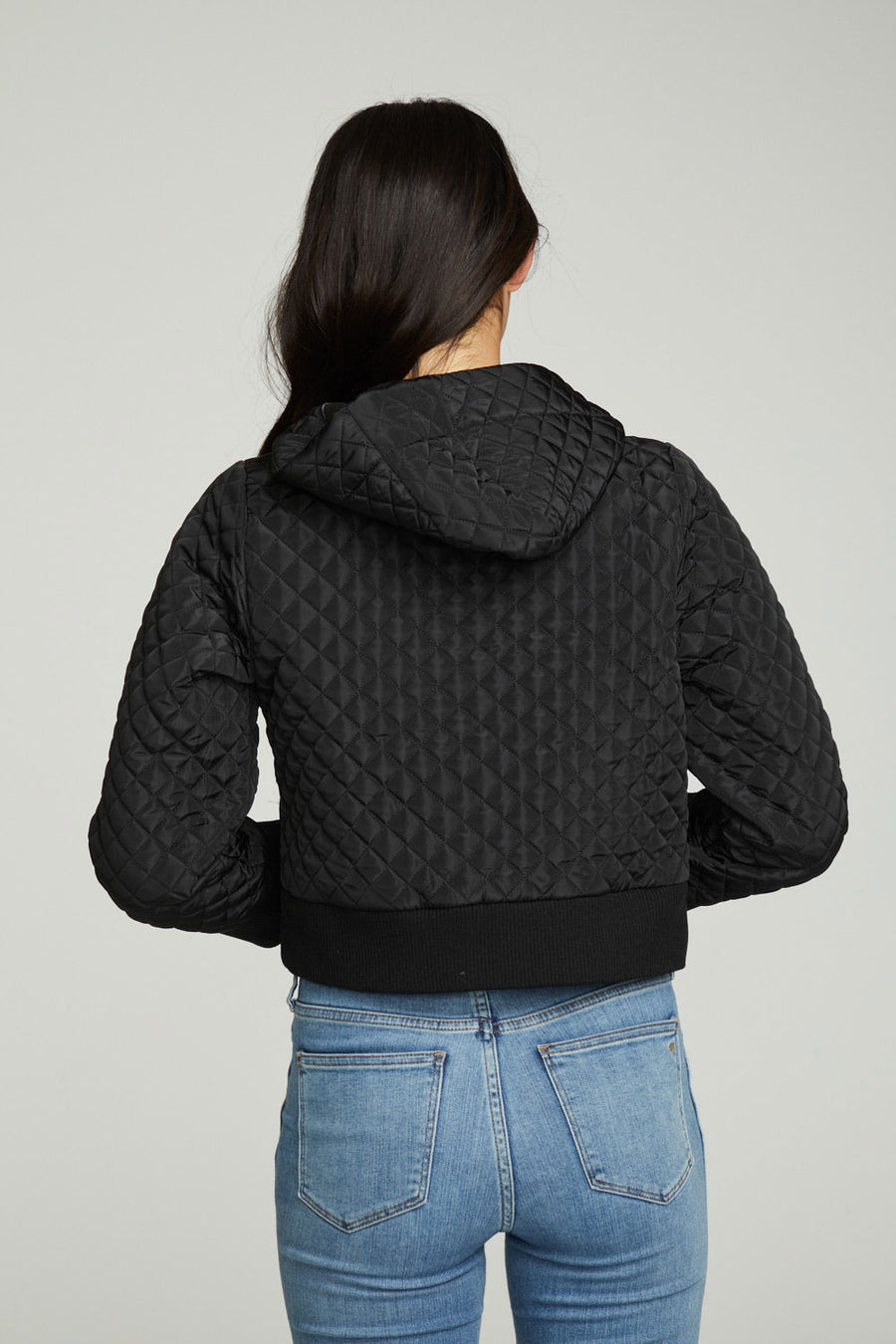 Cropped Hooded Jacket With Rib WOMENS chaserbrand