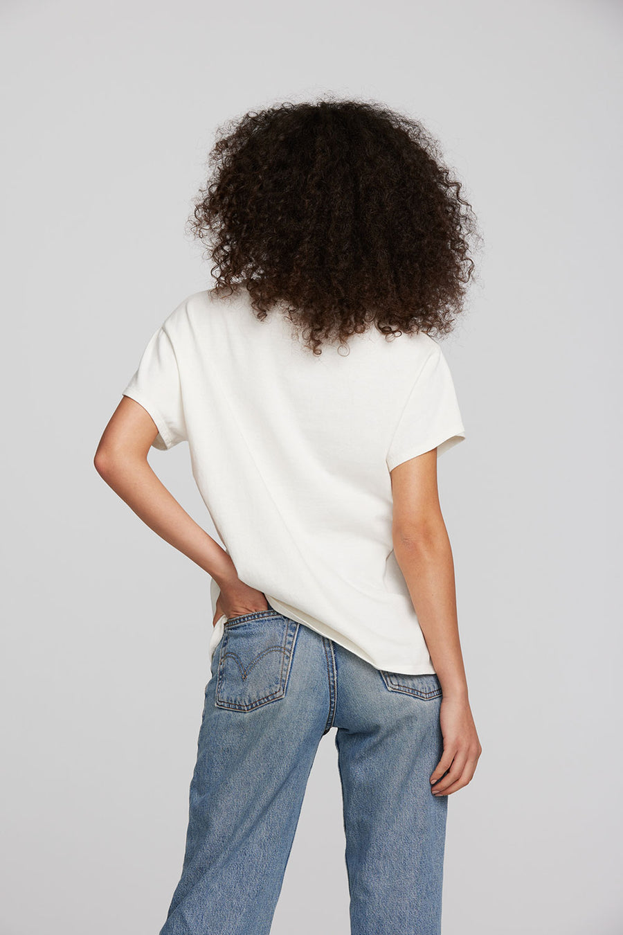 Coast Cotton Jersey Crewneck Tee with Rib Neckband Womens chaserbrand