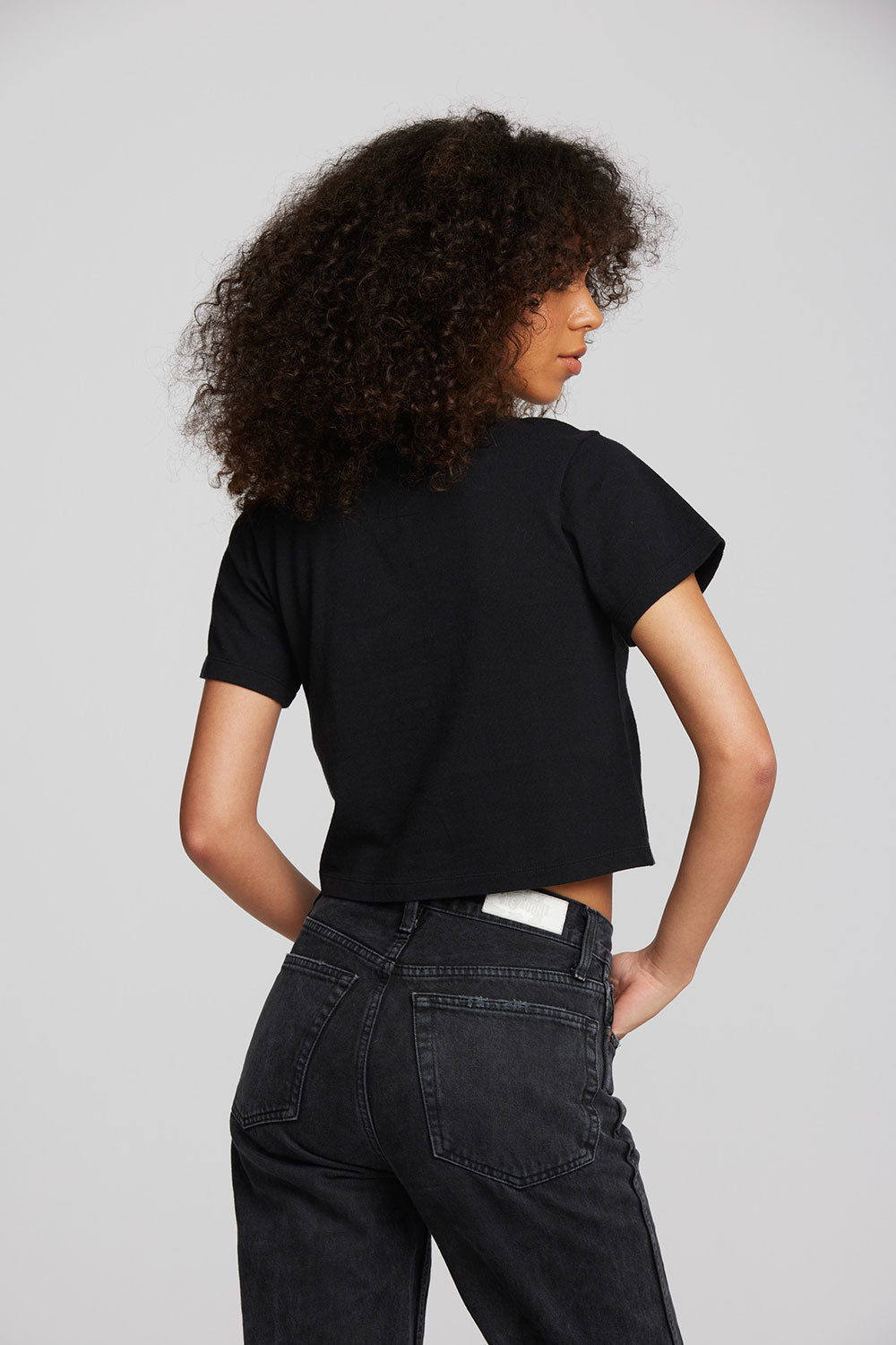 Coast Cotton Jersey Mockneck Tee with Rib Womens chaserbrand