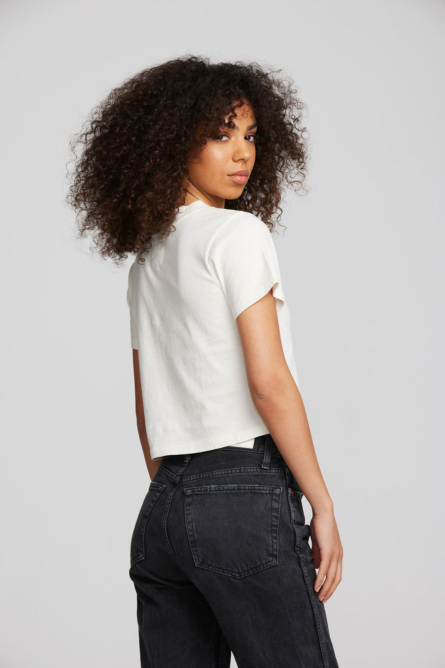 Coast Cotton Jersey Mockneck Tee with Rib Womens chaserbrand