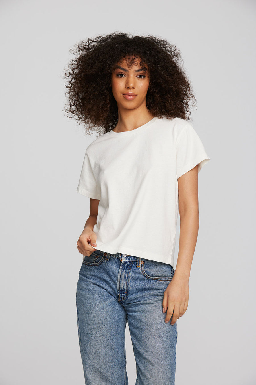 Coast Cotton Jersey Oversized Crew Neck Tee Womens chaserbrand