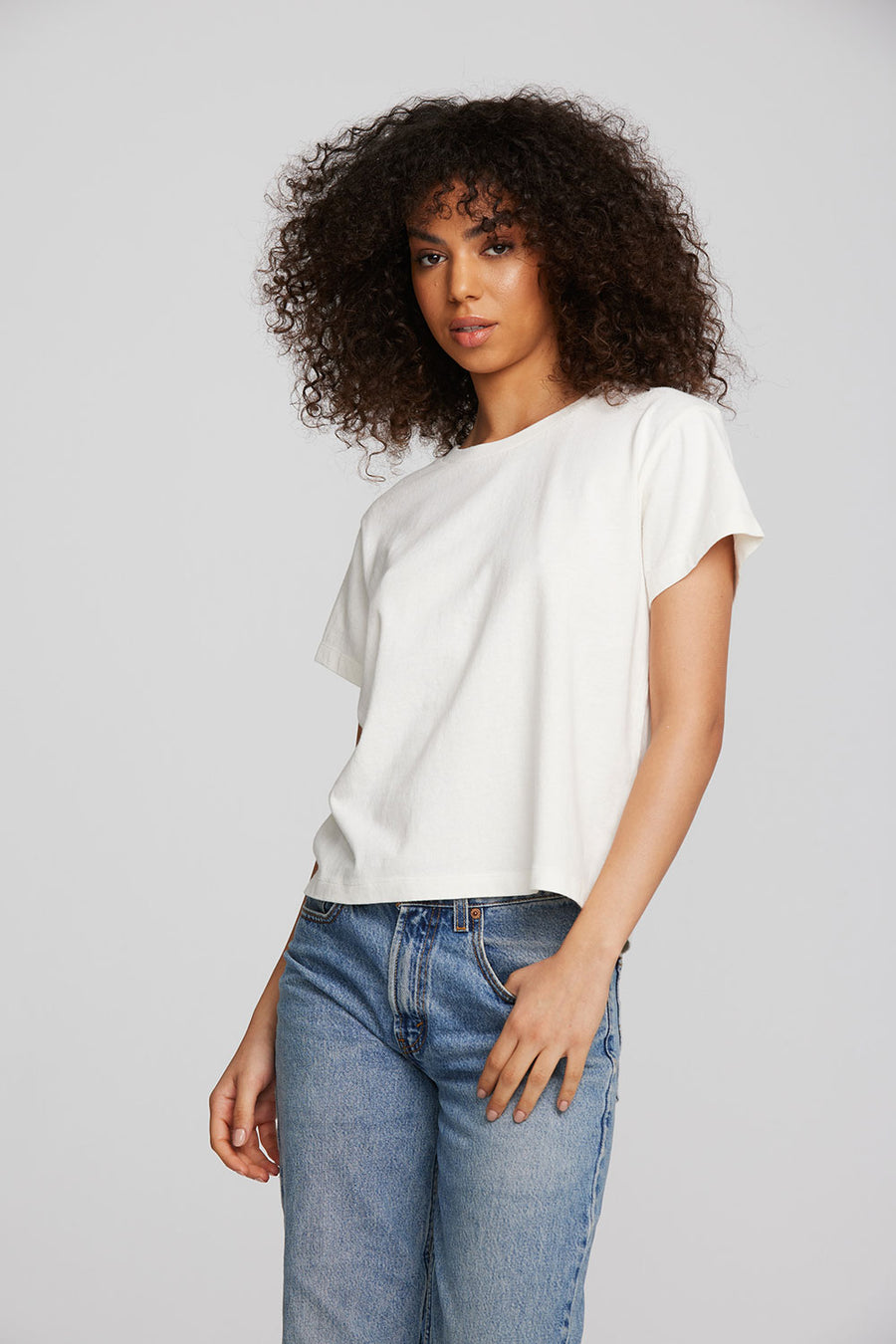 Coast Cotton Jersey Oversized Crew Neck Tee Womens chaserbrand