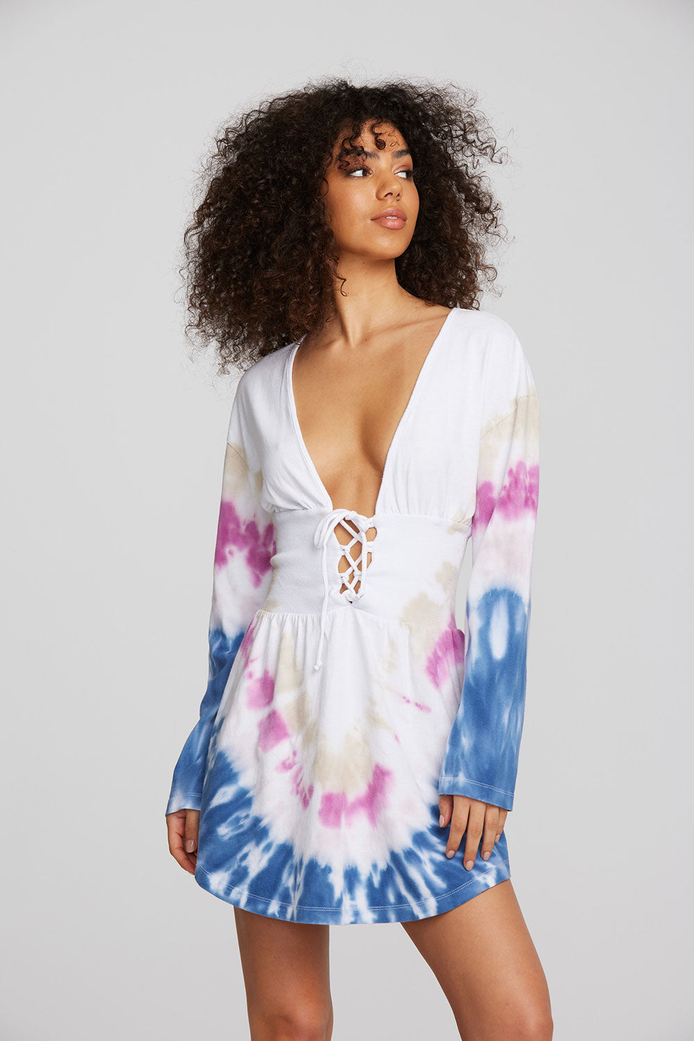 Coast Cotton Jersey Long Sleeve Mini Dress Womens chaserbrand