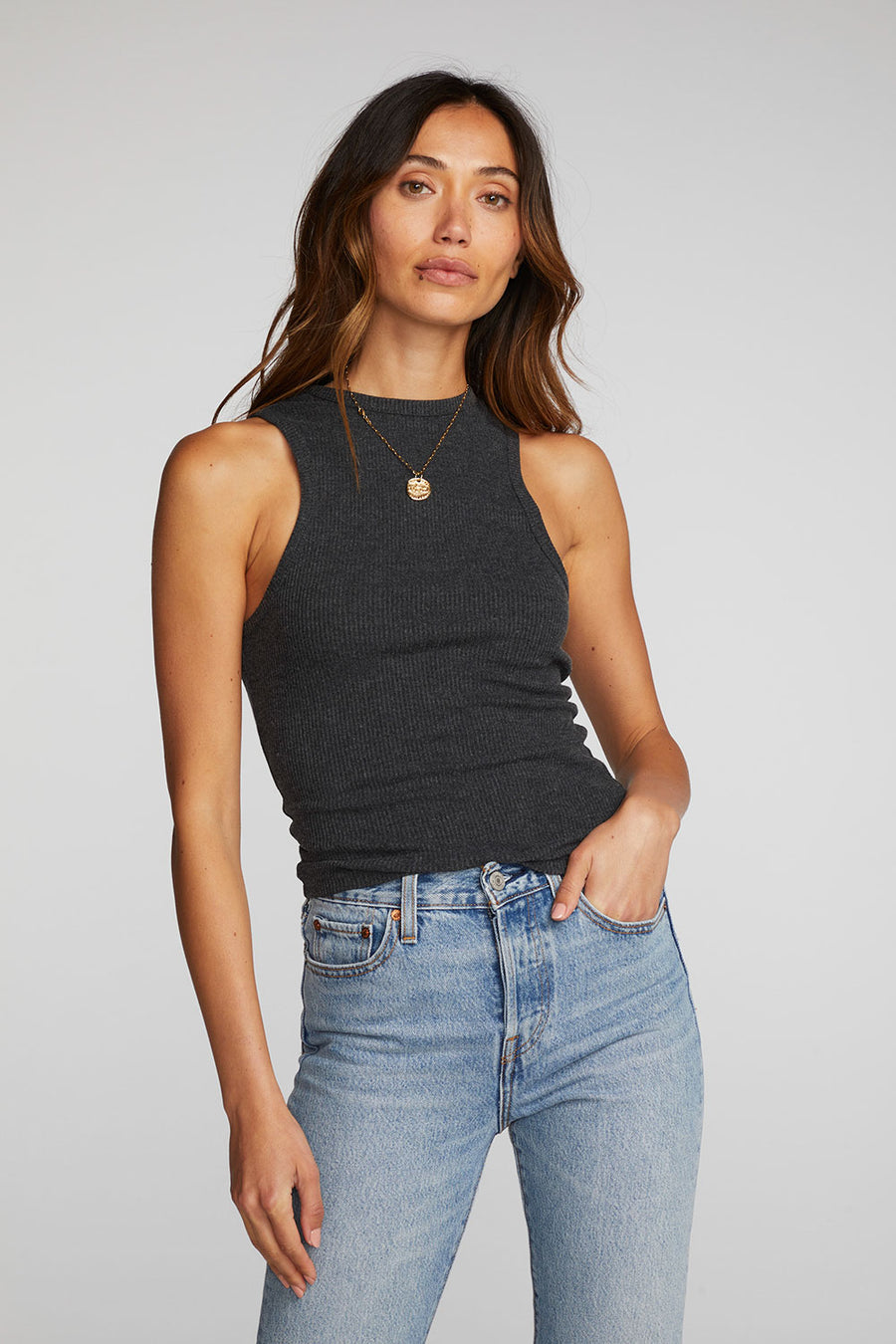 Recycled Love Rib Tank Top Womens chaserbrand