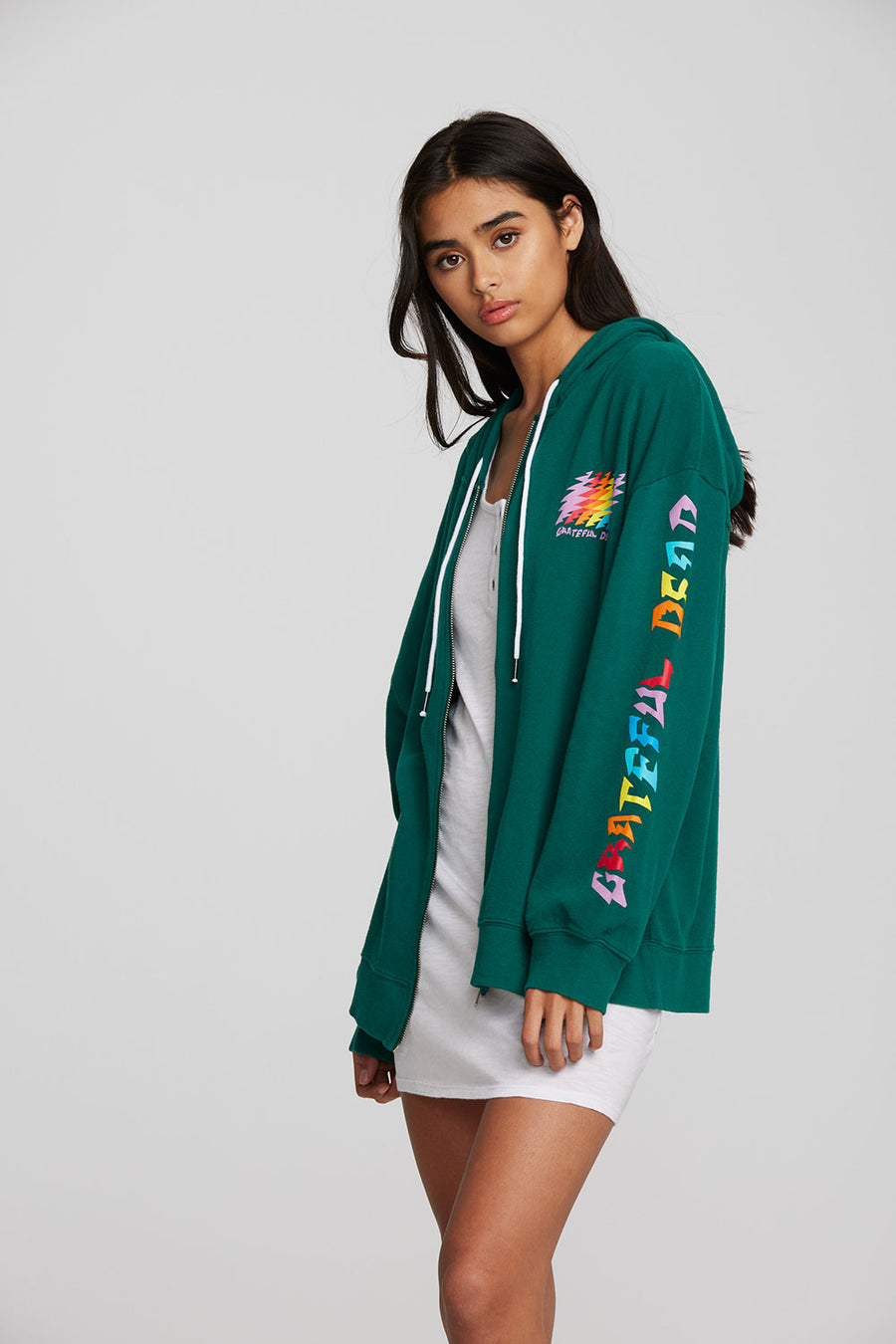 Grateful Dead - Rainbow Bolt Zip Up Womens chaserbrand