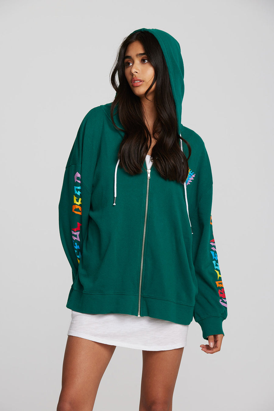 Grateful Dead - Rainbow Bolt Zip Up Womens chaserbrand