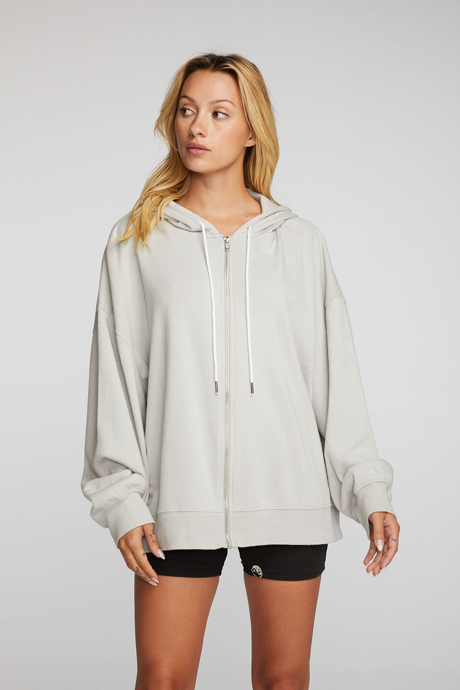Cotton Fleece Zip Up Hoodie Womens chaserbrand