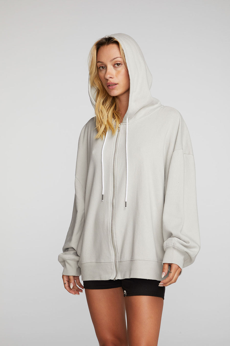 Cotton Fleece Zip Up Hoodie Womens chaserbrand