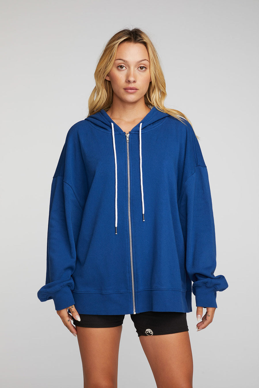 Cotton Fleece Zip Up Hoodie Womens chaserbrand