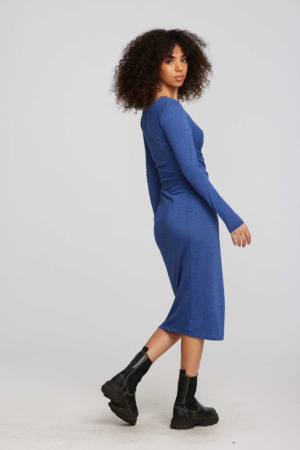 Triblend Corset Wrap Midi Dress Womens chaserbrand