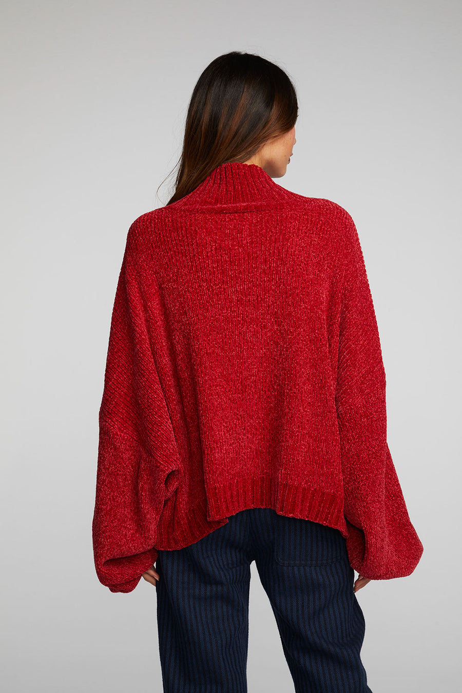 Chenille Sweater Knit Turtleneck Womens chaserbrand