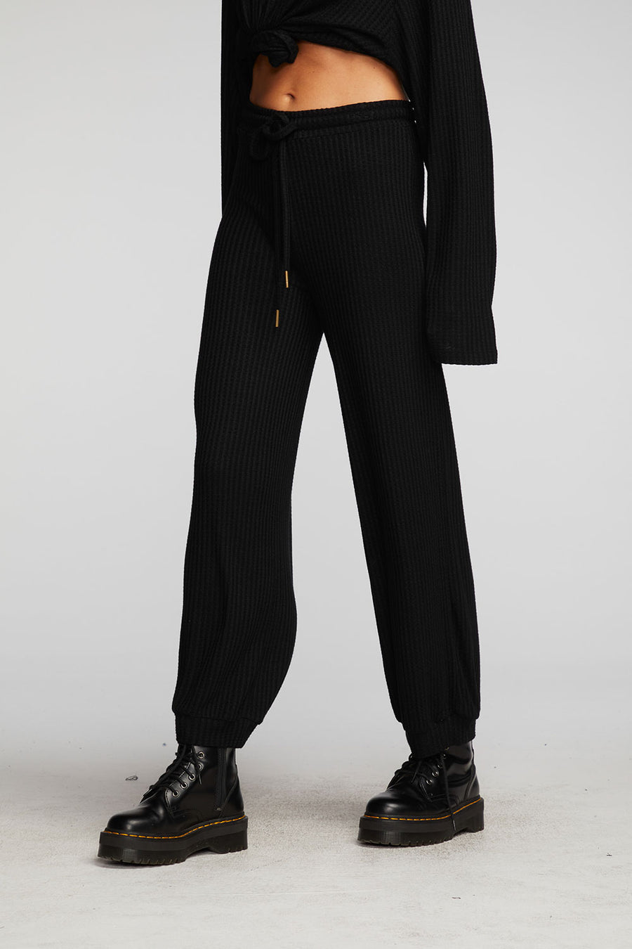 Thermal Waffle Blouson Hem Joggers Womens chaserbrand