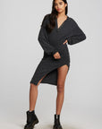 Recycled Bliss Knit Midi Dress with Shirring Womens chaserbrand