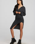 Recycled Bliss Knit Midi Dress with Shirring Womens chaserbrand
