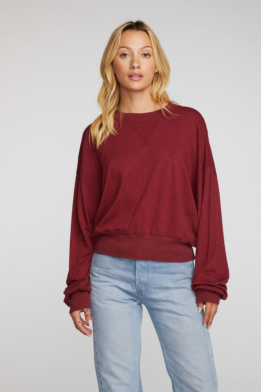 Gauze Jersey Thermal Pullover Womens chaserbrand