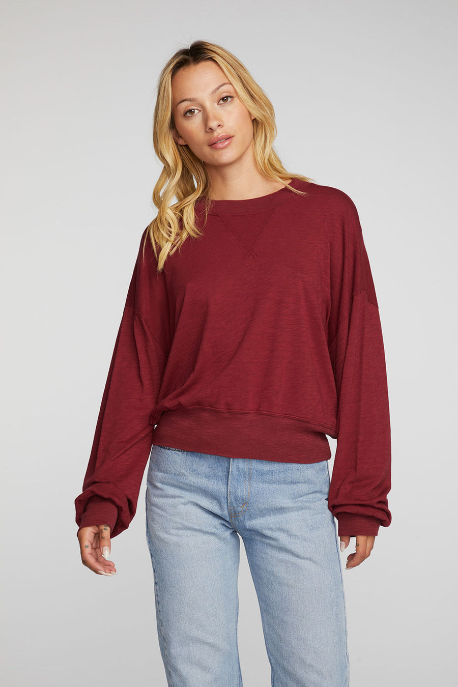 Gauze Jersey Thermal Pullover Womens chaserbrand
