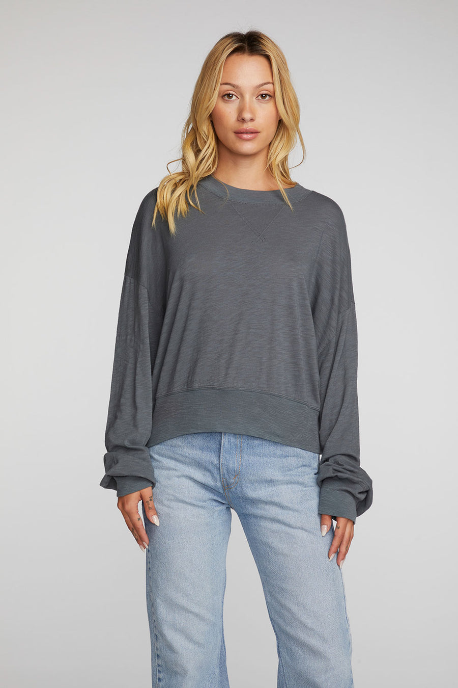 Gauze Jersey Thermal Pullover Womens chaserbrand