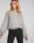 Thermal Waffle Long Sleeve Pullover Womens chaserbrand