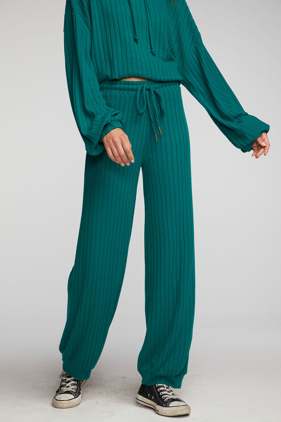 Poor Boy Rib Blouson Hem Joggers Womens chaserbrand