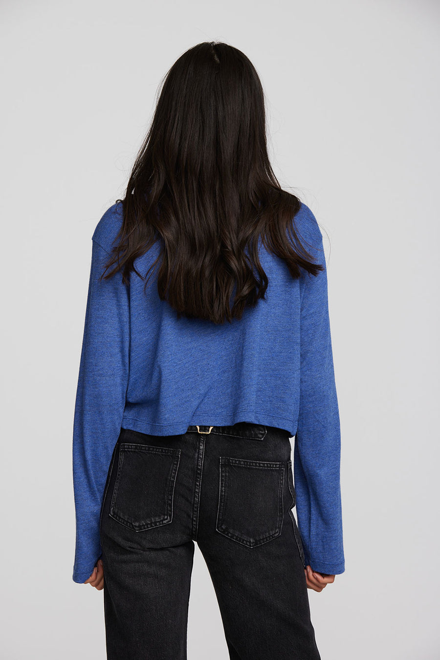 Triblend Cropped Long Sleeve Tee Womens chaserbrand