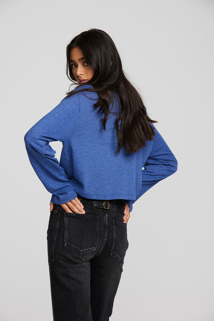 Triblend Cropped Long Sleeve Tee Womens chaserbrand