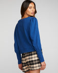 Cotton Fleece Puff Sleeve Pullover Womens chaserbrand