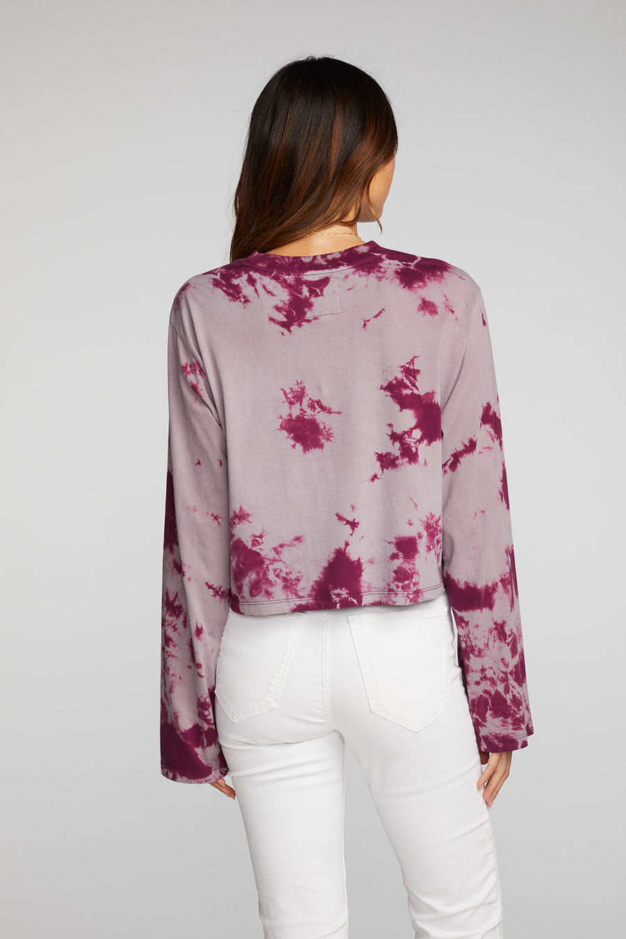 Cotton Jersey Cropped Long Sleeve Tee Womens chaserbrand