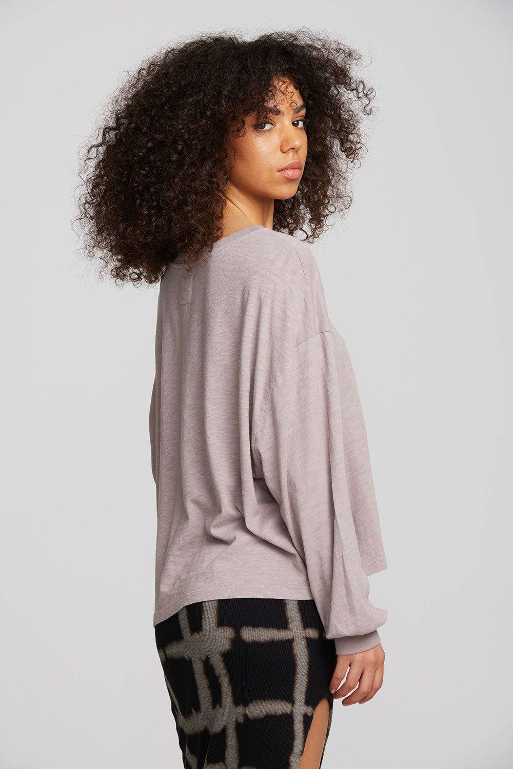 Gauze Jersey Long Sleeve Tee Womens chaserbrand