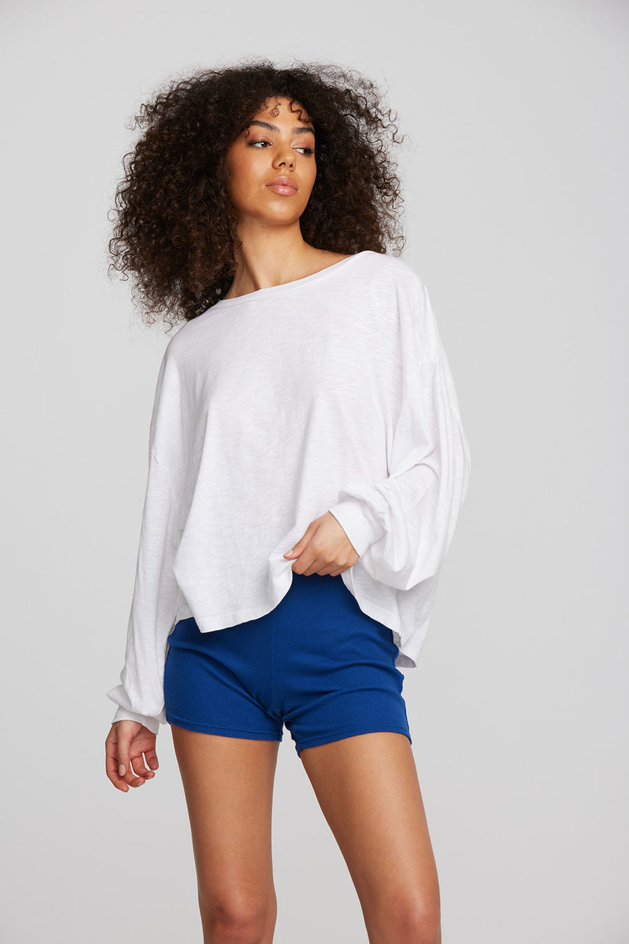 Gauze Jersey Long Sleeve Tee Womens chaserbrand
