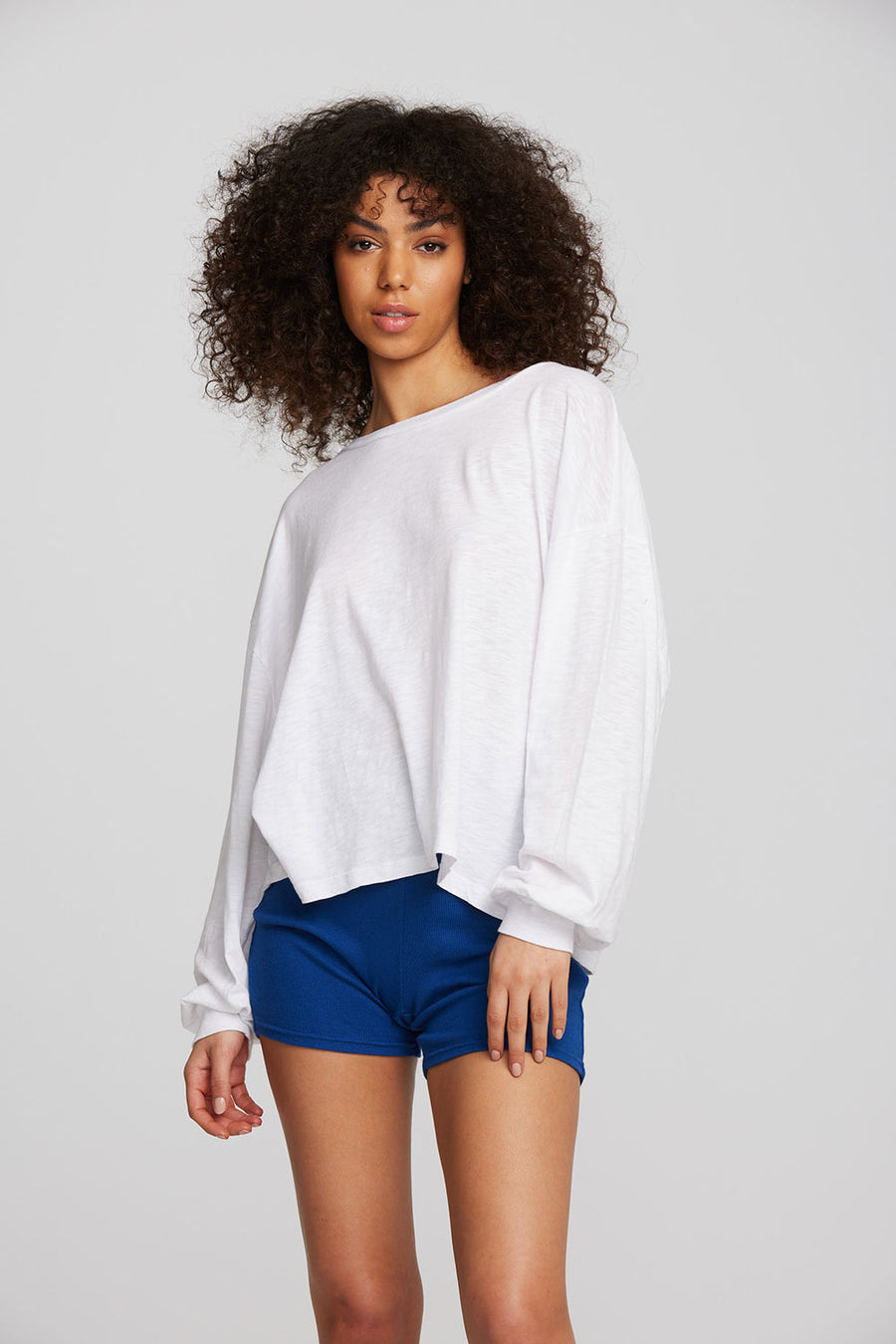 Gauze Jersey Long Sleeve Tee Womens chaserbrand