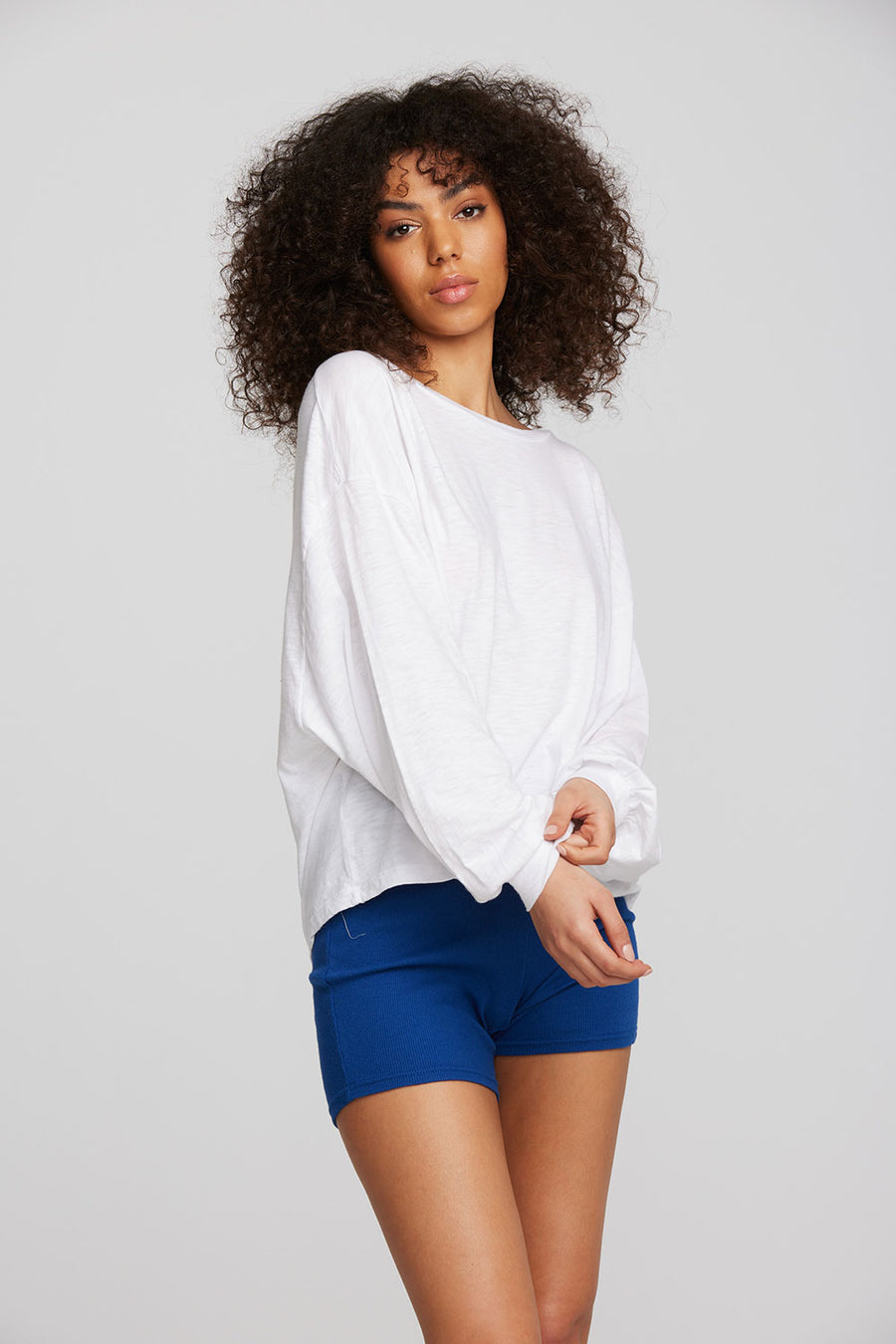 Gauze Jersey Long Sleeve Tee Womens chaserbrand