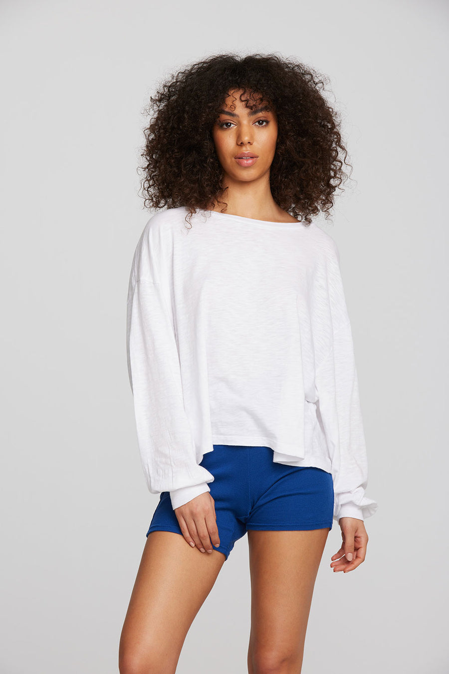 Gauze Jersey Long Sleeve Tee Womens chaserbrand