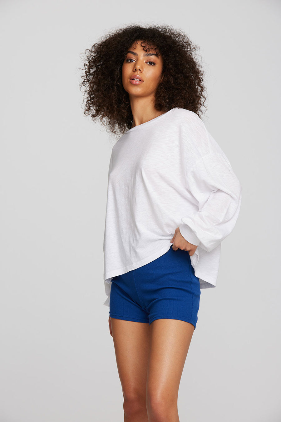 Gauze Jersey Long Sleeve Tee Womens chaserbrand