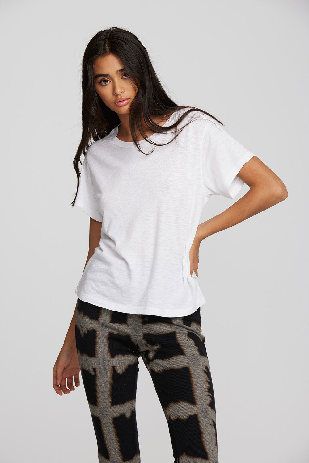 Gauze Jersey Oversized Crewneck Tee Womens chaserbrand